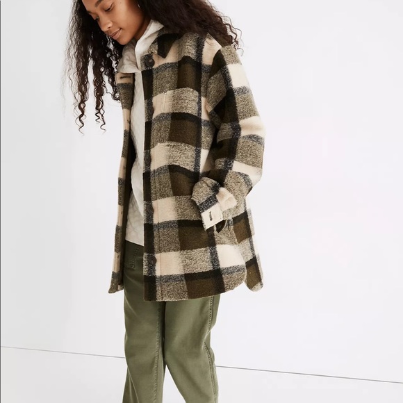 Madewell Belrose Shirt-Jacket in Maran Plaid - Picture 11 of 12
